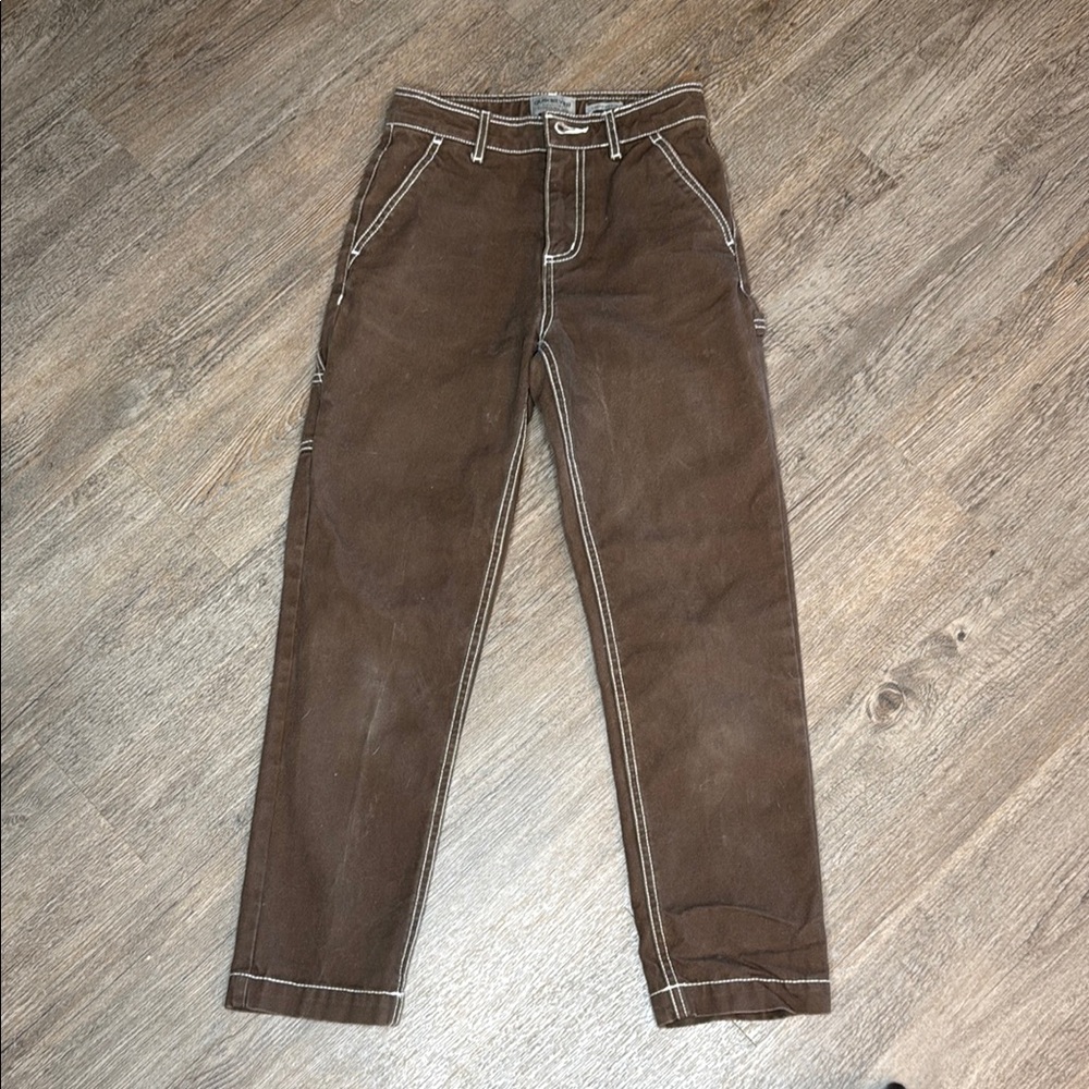 Quiksilver Brown and White Jeans Relaxed Fit